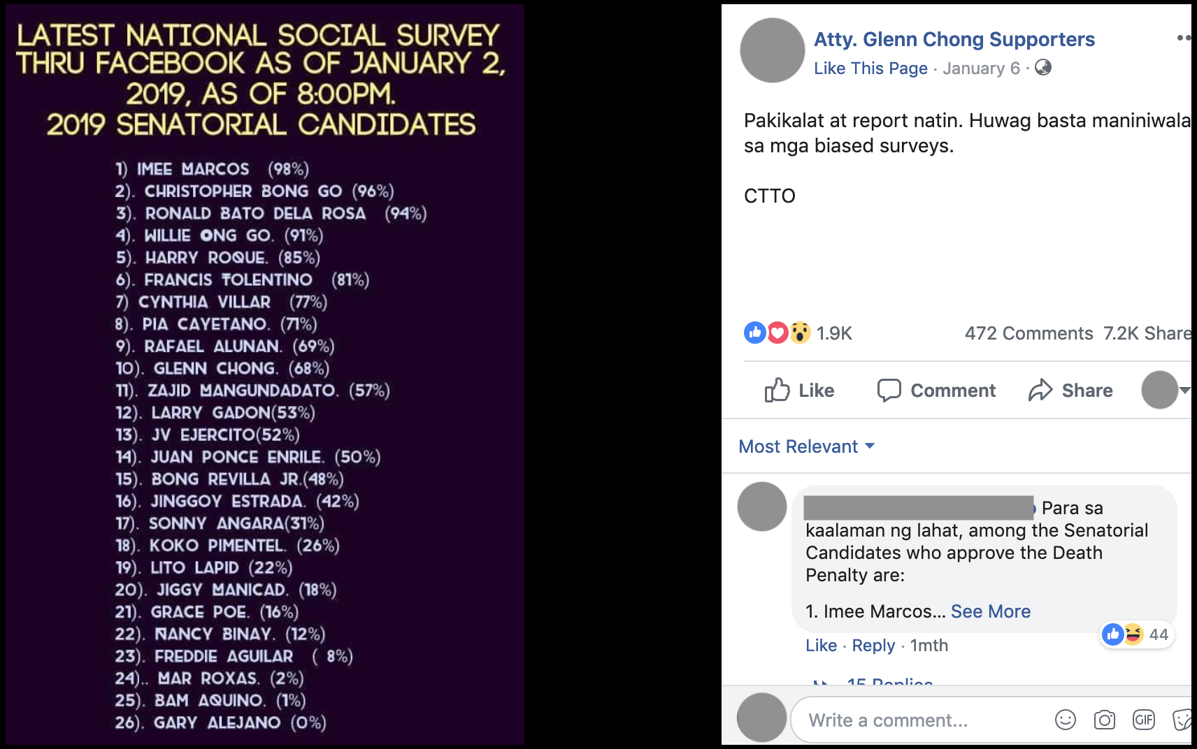 Screengrab from Atty. Glenn Chong Supporters Facebook page